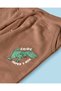 Infant Boys Brown Dinosaur Joggers - 2