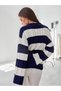 Striped Knitted Patterned Knitwear Sweater - 3