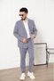 Classics Men's Slim Fit 6-Drop Pointed-Collar Double-Breasted Suit with Pockets and Polka Dots - 5
