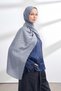 SOLEA JACQUARD NORA PATTERNED SCARF - DENIM BLUE - 3