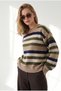 Women's Camel Khaki Pastel-Colored Knit Sweater KZK-19001203 - 3