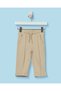 Infant Boys Beige Plain Pique Track Pants