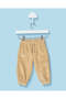 Infant Boys Beige Textured Cargo Joggers