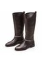 Women's Genuine Leather Knee-High Boots with Warmly Lined Construction