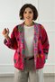 Pink Velvet Embroidered Jacket - Lined with Large Flowers