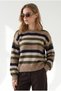 Women's Camel Khaki Pastel-Colored Knit Sweater KZK-19001203 - 4