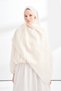 LIORA PATTERNED FLOOR-LENGTH COTTON SCARF - CREAM - 2