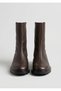 D26Kb-8460 Genuine Leather Boots with Rubber Back Detail and Zipper for Women - 5
