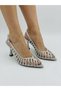Silver Rhinestone-Embellished 7 cm Heeled Engagement and Wedding Evening Shoes