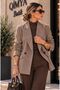 4S WOMEN Women's Double-Breasted Oversized Suede Jacket - 3
