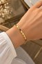 Gold-Colored Barley Chain-Style Steel Women's Bracelet