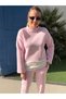 Women's fleece-lined winter tracksuit set, comfortable fit, crew neck sweatshirt and pants, two-piece set. - 5
