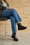 , Women's Genuine Leather Comfort Boots 16355Z1445 Black - 2