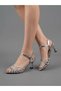 7 cm Heeled Engagement and Wedding Evening Shoes with Silver Stones