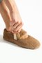 Mink Plush Winter Flat Sole Women's Ballerinas Ft3939 - 4