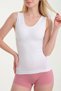 Thick Straps Women's Corset Tank Top 6055 White - 4
