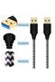 كابل USB إلى USB، كابل USB 3.0 من النوع A إلى A (3 أقدام، أبيض) - 2