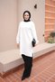 Ecru Crew Neck Modal Tunic - 3