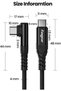 كابل USB C إلى USB C، 60 واط، من النوع C إلى النوع C (10 أقدام/3 متر، أسود) - 7