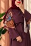 Long Basic Linen Dress—Plum - 3