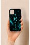 iPhone 11-Compatible Silicone Case with Pisces-Themed Pattern