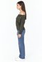 Busem Striped Degaje Collar Long Sleeve Blouse - 2