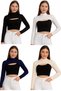 4 Pcs Neck Collar Sleeves with Sleeves for Islamic Dress