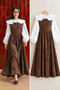 Bitter Coffee Velvet Jilbab Dress