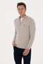 Men's Regular Fit Half-Zip Mock Neck Basic Sweater - 3