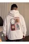 White Oversized Hooded Sweatshirt, Unisex