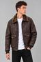 Winter Faux Leather Jacket with Fur-Trimmed Collar and Quilted Padding KMD 862_50543 - 5