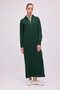 FISHERMAN'S COLLAR ZIPPERED MAXI KNIT DRESS - 2