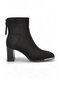 Women's Stylish and Comfortable Black Suede Zip-Up Heeled Boots—Perfect for Special Occasions, Evening Wear, and Everyday Use—K26-0024-00