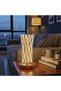 Cylindrical Crystal Line Model Led Table Lamp – Gold Base, Touch Control, 3 Color Light Modes, Rechargeable - 4