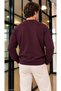 Men's Crew Neck Long Sleeve Comfortable Fit Sweatshirt - 5