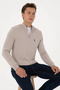 Men's Regular Fit Half-Zip Mock Neck Basic Sweater