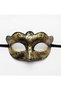 Gold-Toned Distressed Masquerade Ball Mask – Venetian-Style Party Mask (5496) - 2