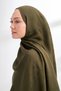 MAREN PATTERNED FLOSS VISCOSE SCARF - KHAKI