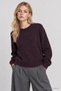 Contrast-Striped Knit Sweater LCV0012 PLUM