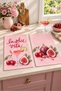 Dolce Vita Fig and Cherry Pink Patterned Digitally Printed 2-Piece Kitchen Towel Set, 35x55 cm - 8