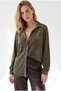 Women's Khaki Mottled Thick Velvet Shirt GML-19001465 - 5