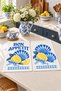 Bon Appétit Seashell, Lemon, and Blue Checkered Pattern Digitally Printed 2-Piece Kitchen Towel Set, 35x55 cm - 7