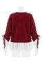 WOMEN'S PREMIUM LACE Ruched Detail Sleeve Knit Cardigan - 7