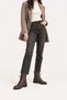 Women's Winter thick sole dark brown leather casual boots TR01MK03F - 2