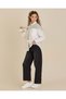 Senior Girls Black Wide Leg Jeans - 5