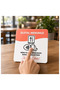 Nfc digital menu card 9x9 cm uv printed plexiglass contactless restaurant cafe menu with band single - 3