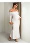 Rochie maxi, alb - 4