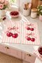 Cherry Ribbon Pink Striped Pattern Digitally Printed 2-Piece Kitchen Towel Set, 35x55 cm - 6