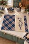 Tartan Joy Navy Blue and Beige Plaid Pattern Digital Print 2-Piece Kitchen Towel Set, 35x55 cm - 6
