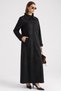 Plus-Size Suede Trench Coat with Collar Detail and Sleeve Detail, BLACK 6931 - 3